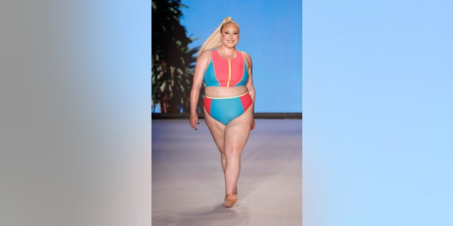 Hayley Hasselhoff walks the runway for Cupshe x Tabria Majors Fashion Show during Paraiso Miami Beach Resort 2023 at The Paraiso Tent on July 17, 2022, in Miami Beach, Florida.