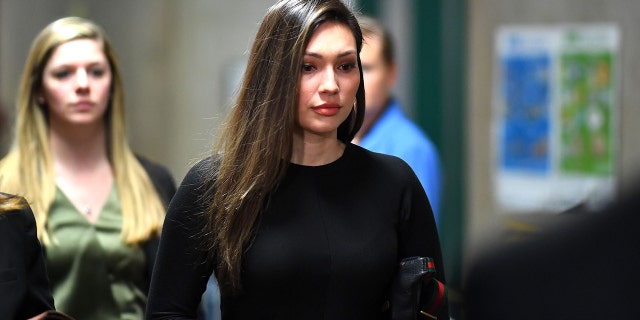 Former Actress Jessica Mann arrives for the trial of Harvey Weinstein at the Manhattan Criminal Court, on January 31, 2020, in New York City.