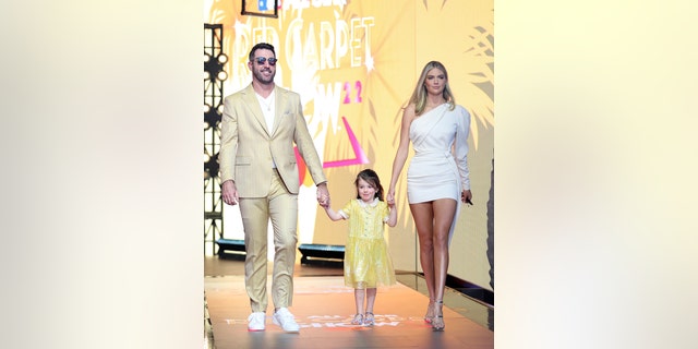 Justin Verlander and Kate Upton were accompanied by their daughter.