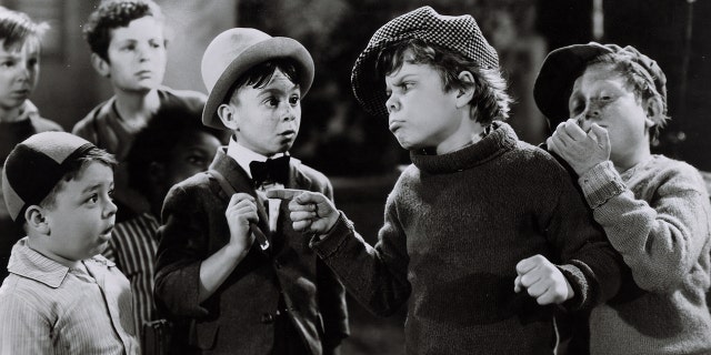 From left: George McFarland as Spanky, Carl Switzer as Alfalfa, Tommy Bond as Butch and Sidney Kibrick as The Worm in "Glove Taps," circa 1937. The episode was featured in the "Our Gang" series, which was later known as "The Little Rascals."
