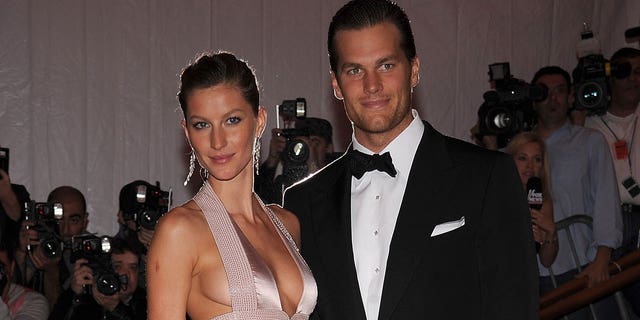 Actress/model Gisele Bündchen and Tom Brady attend the Metropolitan Museum of Art Costume Institute Gala "Superheroes: Fashion And Fantasy" at the Metropolitan Museum of Art May 5, 2008, in New York City.  