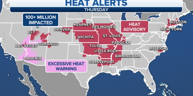 Heat alerts in the southern U.S.
