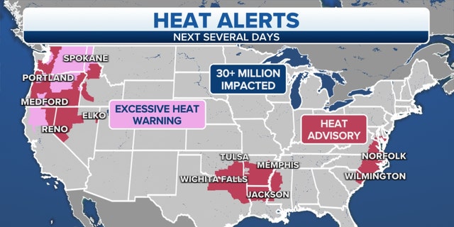 Heat alerts across the U.S.