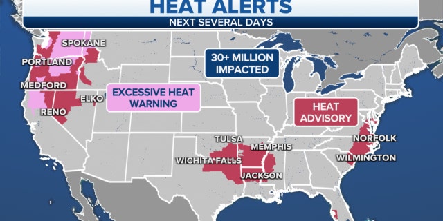 Heat alerts across the U.S.