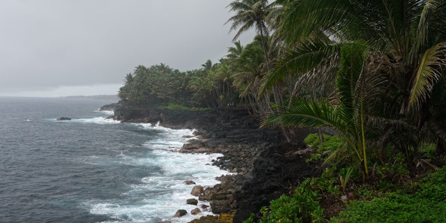 BIG ISLAND, HAWAII. USA - OCTOBER 25: The coastline of southern Big Island on October 25, 2019 in in Big island, Hawaii.
