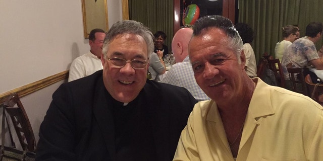 Rev. Robert Sirico and Tony Sirico at dinner circa 2015