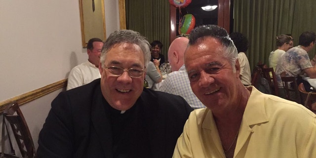 Rev. Robert Sirico and Tony Sirico at dinner circa 2015