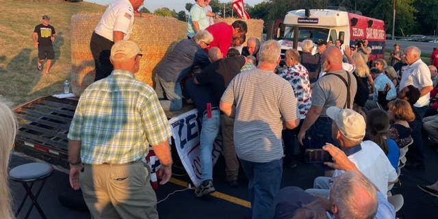 Rep. Lee Zeldin, R-N.Y., was attacked during a gubernatorial campaign stop in Perinton, New York on Thursday night where an individual allegedly pulled out a sharp object.