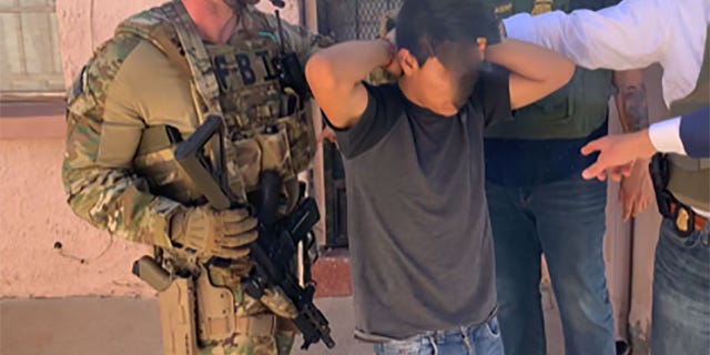 FBI El Paso provided Fox News Digital with an image showing a migrant rescued from a stash house during a SWAT operation.