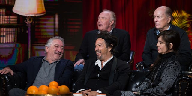 Robert De Niro, Al Pacino, James Caan, Robert Duvall and Talia Shire appear for an interview.