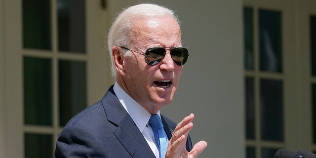 President Biden speaks in the Rose Garden of the White House in Washington, Wednesday, July 27, 2022. 