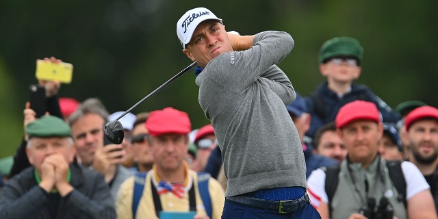 Justin Thomas on the first day of JP McManus Pro-Am in Adare, Limerick.