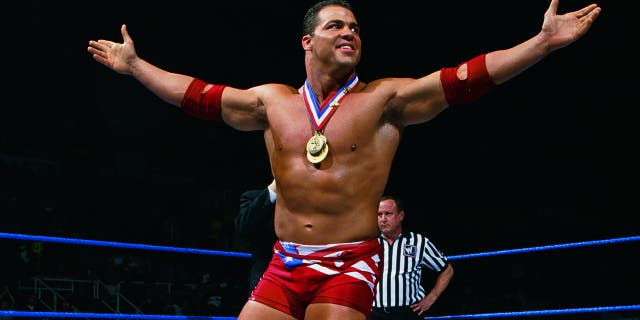 Kurt Angle on WWE 'SmackDown.'