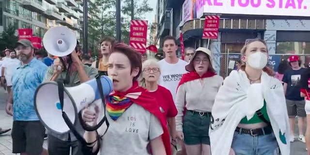 Climate protesters march