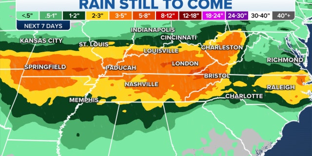 Rainfall still to come in the St. Louis area over the next week
