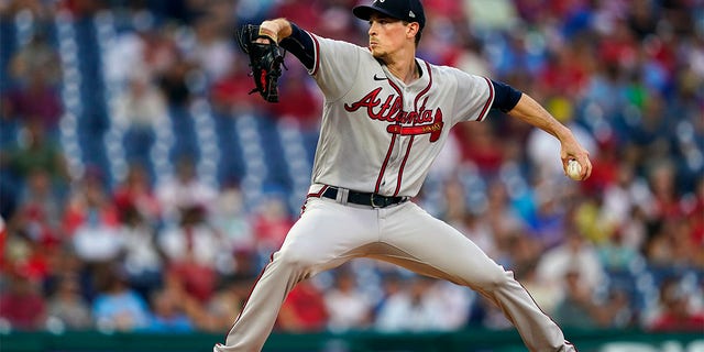 Atlanta Braves' Max Fried pitches during the second inning of a baseball game against the Philadelphia Phillies, Monday, July 25, 2022, in Philadelphia. 