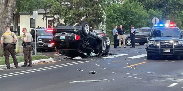A Minnesota six-year-old girl was killed after a fleeing murder suspect crashed into the car she was riding in