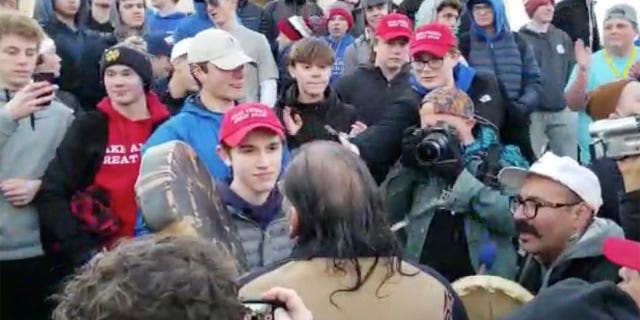 Footage of Nick Sandmann in front of Native American Nathan Phillips went viral in 2019.