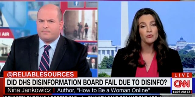 CNN's Brian Stelter lets Nina Jankowicz off the hook on the misinformation she peddled during interview 3 Nina Jankowicz discusses the paused disinformation governance board on CNN's