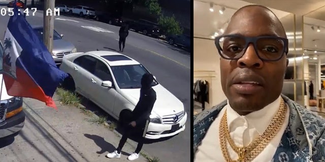 Video released by NYPD shows trio accused of stealing more than $1 million worth of jewelry from Brooklyn Bishop Lamor Whitehead (right) and wife. 