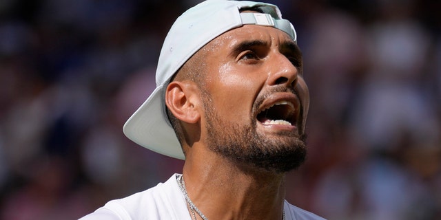 Nick Kyrgios was looking for his first Grand Slam singles title at Wimbledon.