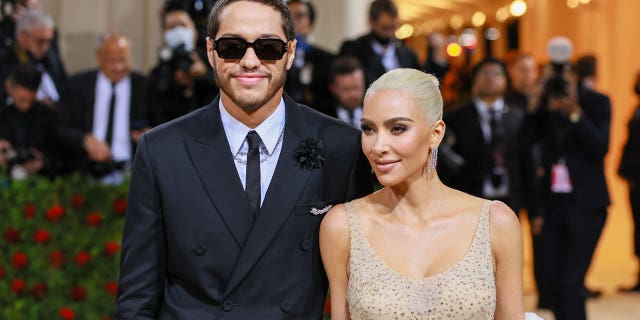 Pete Davidson and Kim Kardashian arrive at the Met Gala