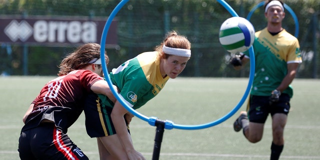 Austria and Australia compete in the second Quidditch World Cup in Florence, Italy, June 30, 2018. .