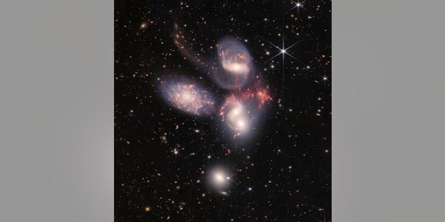 An enormous mosaic of Stephan’s Quintet is the largest image to date from NASA’s James Webb Space Telescope, covering about one-fifth of the Moon’s diameter.