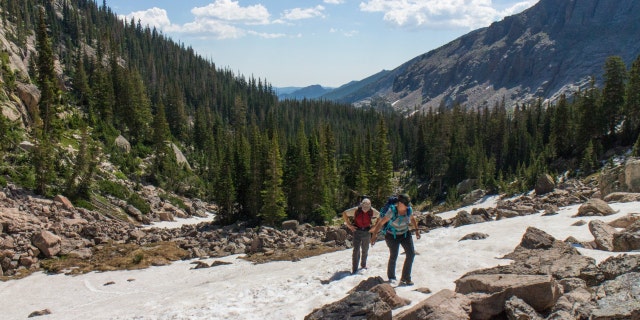 Hikers in Rocky Mountain National Park