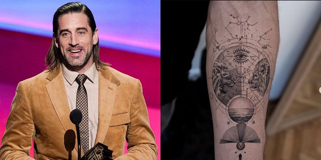Aaron Rodgers showed off his first tattoo on Instagram.