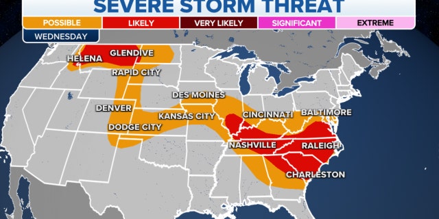 The threat of severe storms across the country