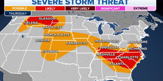 The threat of severe storms across the U.S.