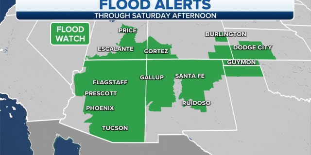 Flood alerts in the Southwest through Saturday afternoon