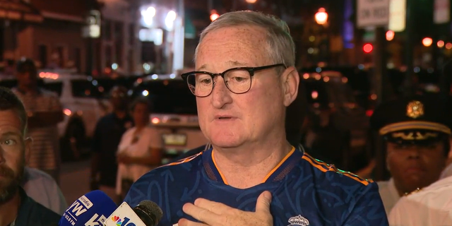 Philadelphia Mayor Jim Kenney spoke about a July Fourth shooting, that left a pair of police officers with gunshot injuries, during a press conference on July 5, 2022.