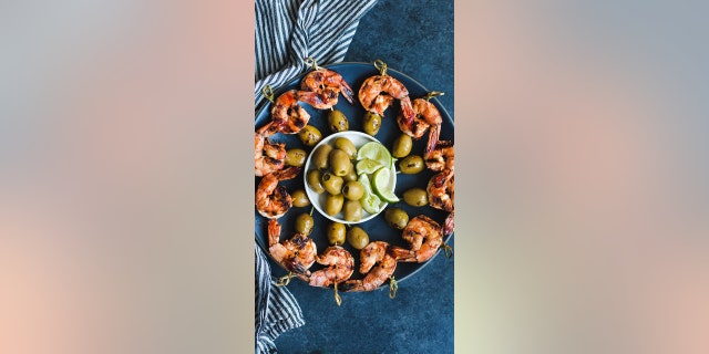 Spicy shrimp skewers