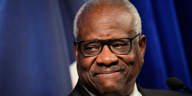 Associate Supreme Court Justice Clarence Thomas speaks at the Heritage Foundation on Oct. 21, 2021, in Washington, DC. 