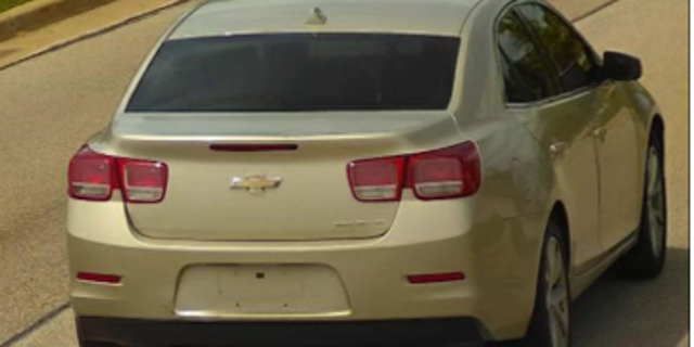 Police say the suspect fled in a tan, 2013-2015 Chevrolet Malibu without registration affixed.