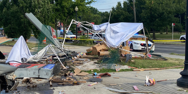 Two people in Washington, D.C. are dead after a car crashed into a firework stand on Saturday.