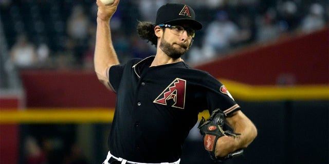 Arizona Diamondbacks pitcher Zac Gallen throws in the first inning of a baseball game against the San Francisco Giants, Wednesday, July 27, 2022, in Phoenix.