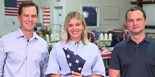 Allegiance Flag Supply co-founders Max Berry, Katie Lyon and Wes Lyon joined "Fox and Friends Weekend" on July 2, 2022, to discuss key aspects of folding the American flag. 