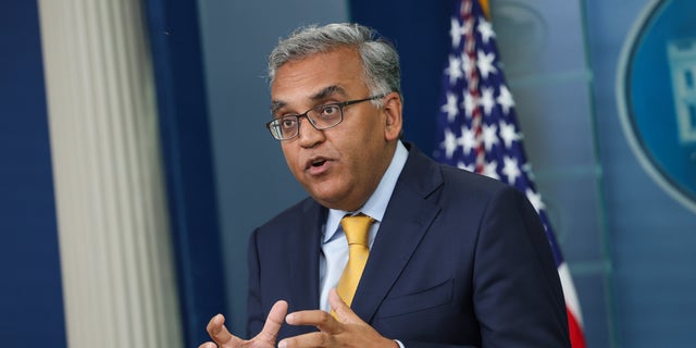 White House COVID-19 Response Coordinator Dr. Ashish Jha speaks at the daily press briefing at the White House on June 02, 2022 in Washington, DC. (Photo by Kevin Dietsch/Getty Images)