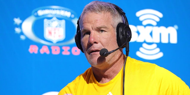 Former NFL player Brett Favre will be speaking on stage on the third day of Sirius XM at the Super Bowl LIV on January 31, 2020 in Miami, Florida.