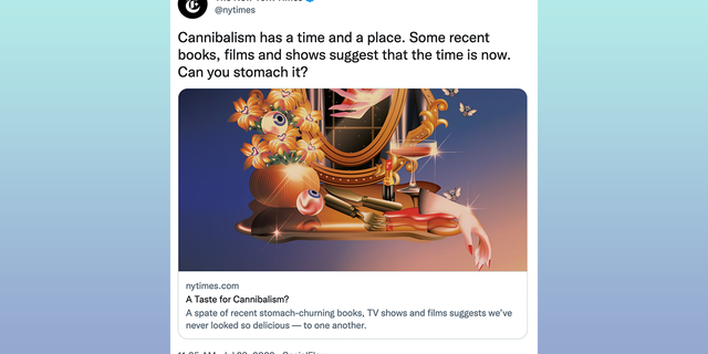 El New York Times llamó la atención el sábado con este artículo sobre el canibalismo.
