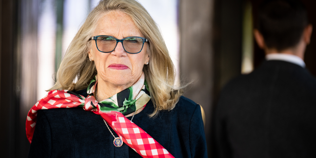 UNITED STATES - APRIL 27: Rep. Carol Miller, R-W.Va., leaves the House Republican Conference caucus meeting at the Capitol Hill Club in Washington on Wednesday, April 27, 2022. (Bill Clark/CQ-Roll Call, Inc via Getty Images)