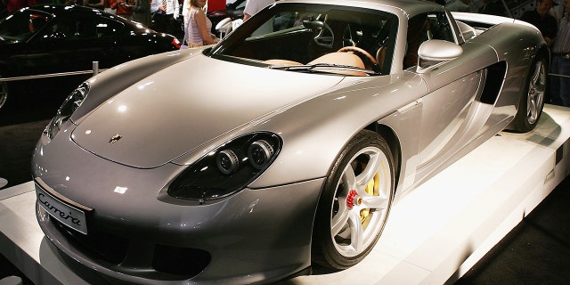 The Porsche Carrera GT is powered by a mid-mounted V10 engine.