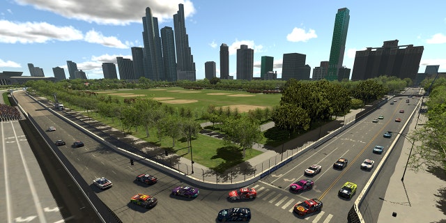 NASCAR previewed the track with an iRacing virtual event held last year.