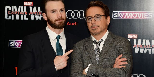 Chris Evans has a matching tattoo with some of his fellow "Avenger" stars, including Robert Downey Jr.