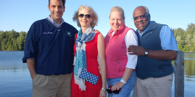 Pictured from left to right: Mark Paoletta, Patricia J. Paoletta, Virginia Thomas, and Clarence Thomas