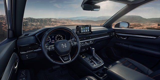 The 2023 CR-V features an interior with styling similar to the HR-V and Civic.