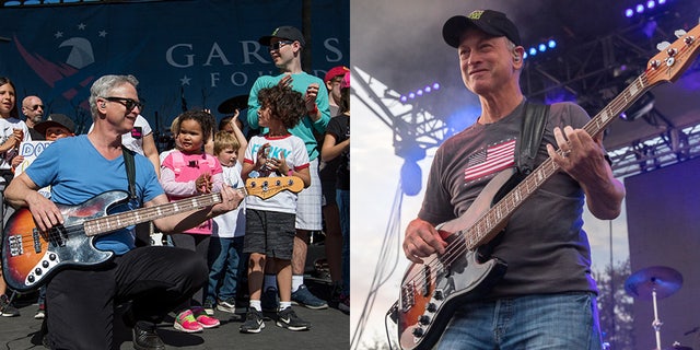 Gary Sinise performs with his Lt. Dan Band as part of the Gary Sinise Foundation for families of fallen service members.